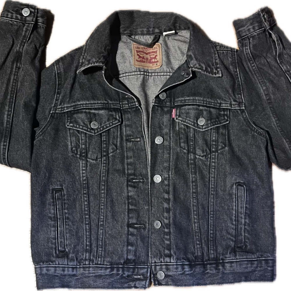 Levis Black Trucker Jean Jacket